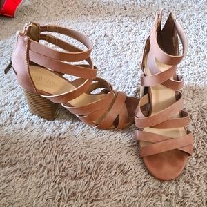 Womens Size 6 Bamboo Strappy Heels
